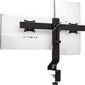 Kensington Dual Monitor Mount for Desk, C-clamp Vesa Monitor Stand Fits 2 Ultrawide Monitors Up to 27 Inches, Low Profile Stand, Height Adjustable Rotating Free Standing Arm, Black
