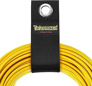 Extension Cord Organizer(Assorted 8 Pack), Cord Holder for Garage Organization and Storage, Heavy Duty Straps for Cables, Garden Hoses, Ropes with Metal Grommet for Hanging on Walls(4L,4XL)