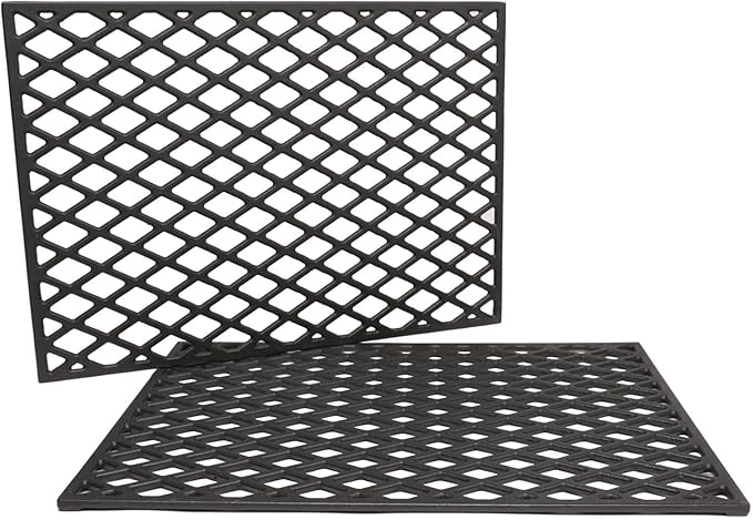 GRISUN Grill Grates for Pit Boss 820 Series, Pro Series 850 Wood Pellet Grills, Heavy Duty Cast Iron Grill Grids for Pit Boss 820 Deluxe Grill, 2 PCS
