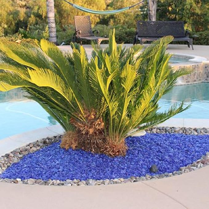 AZ Patio Heaters Firepit Recycled Glass, 20 lb, Turquoise