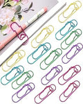 Paper Clip Pen Holder, 15 Pcs Colorful Metal Pen Clips for Notebook - Cute Pen Holder Clip, Papers Planner and Journal Accessories (Gold, Blue, Green, Purple, Rose Gold