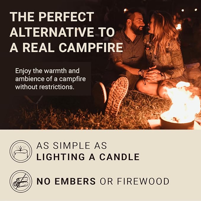 Radiate 2 Pack XL 8" Portable Campfire As Seen On Shark Tank - Up to 2 Hours of Burn Time, Reusable Travel Fire Pit for Camping, Patios & Beach Days - Great Alternative to a Real Fire - Made in USA