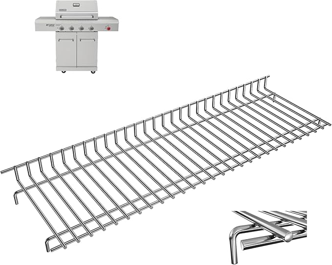 Grill Warming Rack for Home Depot Nexgrill 720-0830H 720-0958B 720-0789C 720-0789K 720-0958AE 720-0789MB 720-0789DE, Stainless Steel Swing Away Grid for Nexgrill 4 Burner Grill Replacements, 25.6 Inch