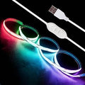5V USB LED Strip Lights, 3.28FT 3Key COB Light Strip RGB, Short LED Strip Light, Flexible Bright 5V Led Strip for Under Cabinet, Kitchen, TV Backlight, Shelves, Displays and TV Lights