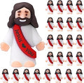 Bememo 25 Pcs Little Jesus Figures, Mini Jesus Loves You Figures, Original Design Multicolor Tiny Figurines to Hide and Seek, Sunday School Religious Party Favors Gift(Red)