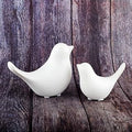 NWFashion Ceramic Animal Figurines Modern Style Birds Decorative Ornaments Desktop Display (White Bird)