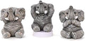 Set of 3 Elephant Statues Home Décor, Cute Figurines for Shelf, Living Room Bedroom Office Desktop, Bookshelf, Animal Sculptures Gifts,Small Decor Accents Items for Elephant Lover