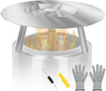 Heat Deflector for Solo Stove Bonfire1.0/2.0 and Other 19.5" Fire Pit - Accessory for Fire Pit, 304 Stainless Steel with 3 Legs Accessory.