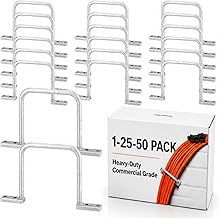 Yaocom 25 Pcs Distribution Rings Aluminum D Ring for Sorting Out Electric Cables, Cable Management, for Commercial and Residential Use, Silver(3 Inch)