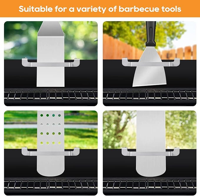 2Pcs Griddle Spatula Holder, Suitable for Blackstone, Camp Chef, Royal Gourmet, Outdoor Grilling Essential Accessories, Griddle Tool Holder