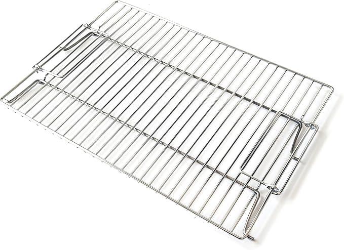 Charmline Stainless Steel Grill Grate Replacement, Lift-Up BBQ Cooking Grid with Handles, Suitable for Charmline Portable Charcoal Grill, Ideal for Meat, Steak & Outdoor Camping (15x11in)
