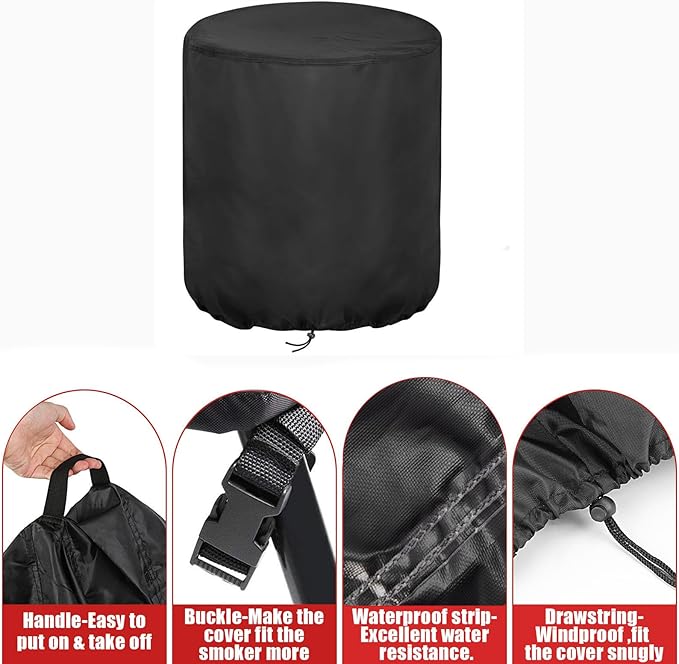 Outdoor Fryers Cover, Waterproof Deep Fryer Cover for Outdoor Cooking - 15" D x 28" H