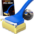 Grill Brush for Outdoor Grill, BBQ Grill Brush Bristle Free, Steam Grill Cleaner with Scraper, Grill Cleaning Brush with Replacement Head, BBQ Grilling Accessories Fit Most Grills, Gifts for Men Dad