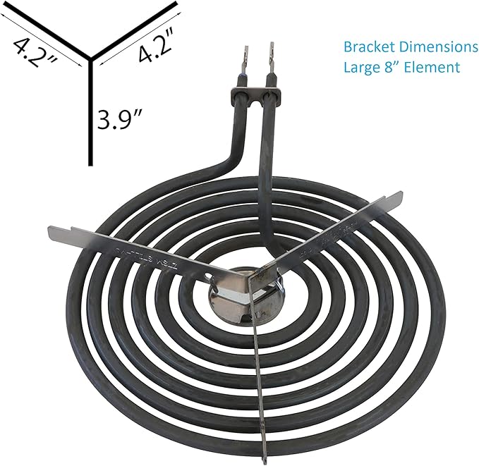 KITCHEN BASICS 101 WB30M1 WB30M2 Replacement Range Stove Top Surface Element Burner Kit for GE and Hotpoint, 4 Pack Includes 2 WB30M1 (6") and 2 WB30M2 (8"), 2912, 340523, 243867, WB30M0001