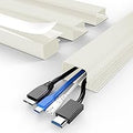 Delamu 62.8in Under Desk Cable Management, Safe Tidy Cable Management Under Desks for Home Office, 4 Pack Cord Organizer for Desk, Wire Organizer Kit, Beige