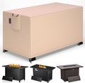 QH.HOME Fire Pit Cover Rectangular 44 x 28 Inch,Outdoor Waterproof Fire Pit Table Cover Strong Tear Resistant and Fading Resistant for Rectangle Patio Furniture Fireplaces - Wheat