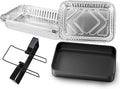 93305/7515 Catch Pan with 6415 Drip Pans for Weber Genesis II & Spirit 200 & Spirit 300, Genesis Silver/Gold/Platinum I/II and Summit Grills, Spirit Grease Tray with 15 Pack Drip pan Liner and Holder