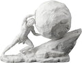 Veronese Design 8 1/8 Inch Sisyphus Pushing The Eternal Boulder Resin Statue Marble White Finish Home Decor Sculpture Greek and Roman Collectible