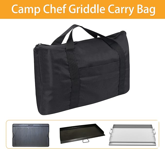 Griddle Carry Bag for Camp Chef 2 Burner Stove Grills, Camping Bag for Camp Chef SG90, CGG24B, FG26 16" x 24" Griddle, Carry Case for Outdoor, BBQ Accessories