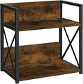 YINMIT Countertop Shelf Organizer,Coffee Bar Accessories,Spice Rack,Coffee Counter Shelf,2 Tier Coffee Organizer Station for Mugs,Cups,Cream,Syrup(Rustic Brown, Medium)