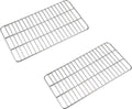 CAMPINGMOON Grill Grates Replacement Coal Bed Charcoal Fire Grate Stainless Steel for Barbecue Outdoor Cooking T-173 (2pcs, 12.2x6.7-inch)