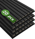Art3d 20-Pack 12" x 24" Soundproof Wood Slat Panels, 40 sq.ft Acoustic Wall Panels, 3D Wall Panels with Wood Slat Design, Decorative Wood Wall Panel for Accent Walls-Grey Oak
