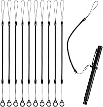 10 Pcs Elastic Lanyard Tether, Retractable Pen Holder Leash with Chain, Plastic Lanyard String Clipboard Anti-Lose Pen Leash for Tethering Stylus to Touchscreen