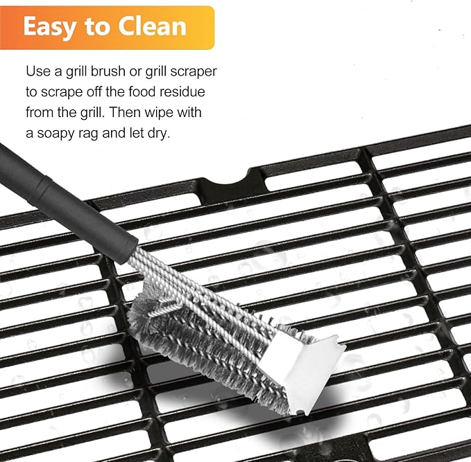 GRISUN Grill Grates for Pit Boss Austin XL, Rancher XL Wood Pellet Grills, Heavy Duty Cast Iron Grill Grids for Pit Boss 1000 Series Grills, 3 PCS