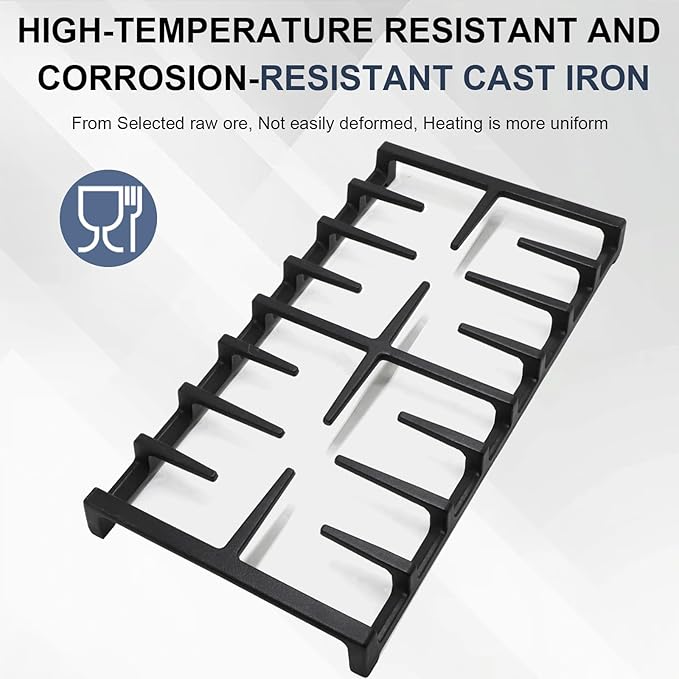 Criditpid WB31X27150 Center Grate Replacement Parts for GE Stoves, WB31X24737 General Electric Gas Range Burner Grate Replaces for JGBS66REKSS JGSS66SEL3SS JGB700SEJ4SS Center Griddle.