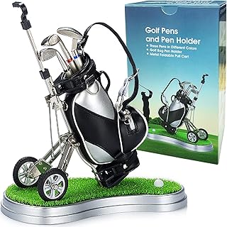 Gifts for Men, Golf Pen Holder Desk Accessories for Men Women Golfers, Birthday Graduation Gifts for Him Her, Dad Gifts for Dad Husband from Daughter Son Wife, Funny Home Office Decor Gadgets for Boss