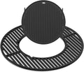 8835 Round Grill Grate w/8834 Grill Griddle for Weber Platinum 22" Kettle Grills, Heavy-Duty Replacement Grill Grate for Weber Gourmet BBQ System Hinged Grate, for Recteq Bullseye Grills