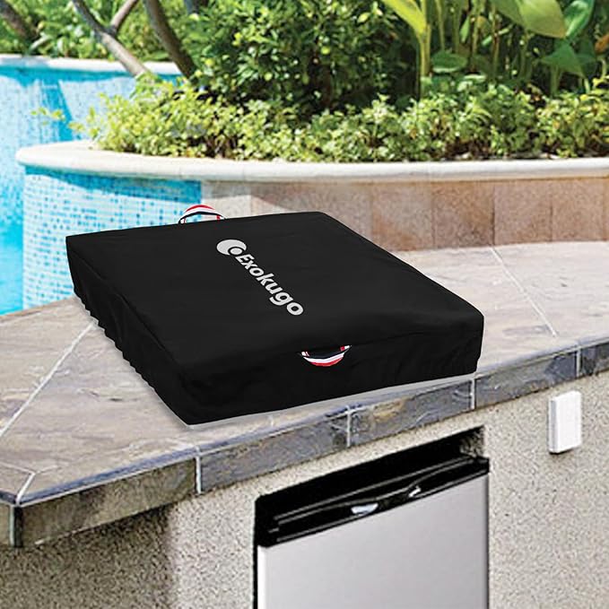 Covers for Bull Outdoor Products 60008 Stainless Steel Single Side Burner,Heavy-Duty Waterproof Burner Cover with Plush Lining, 23''L x 13.5''W x 5''H, Black