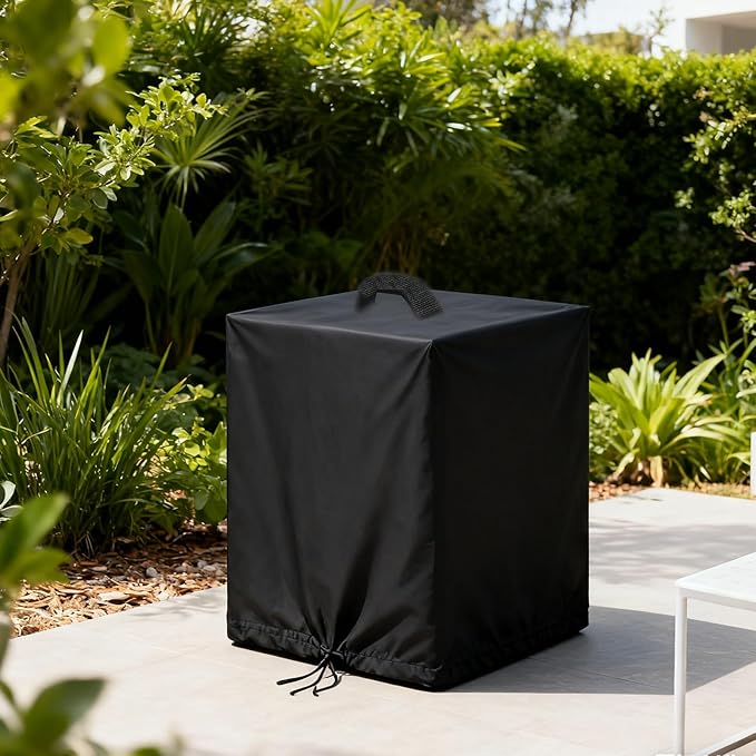 Fire Pit Table Cover for Electactic 20" Square Smokeless Propane Fire Pit Table, Waterproof Outdoor Fire Tables Fireplace Cover-20"D x 20"W x 24.5"H