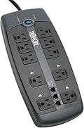 Tripp Lite TLP1008TEL 10 Outlet Surge Protector Power Strip, 8ft Cord, Tel/DSL Protection, RJ11, & Dollar 150,000 Insurance Silver
