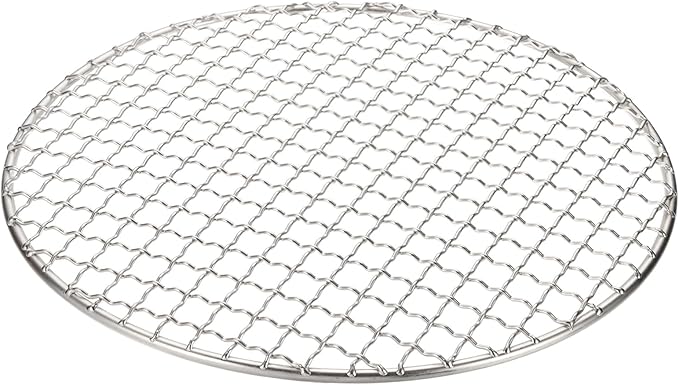 uxcell Stainless Steel Cooling Racks,9.5 Inch Round BBQ Grill Net Steaming Rack, Oven & Dishwasher Safe, for Baking Grilling Roasting Silver