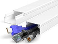 Delamu 28.4in Cord Hider, Cord Covers for Wires on Wall, Paintable Cable Hider, Easy to Use Wire Covers for Cords, Wire Hiders for TV on Wall, Cable Cover Cable Management, W0.95in H0.55in