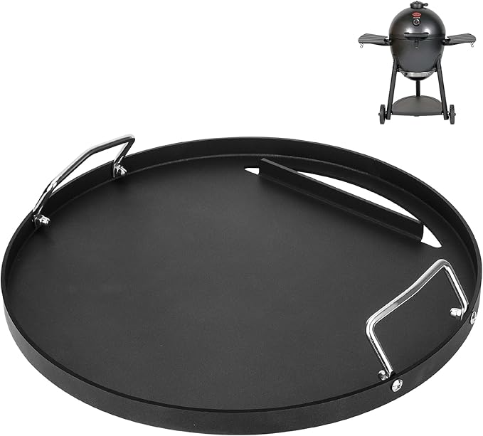 19.5" Full Size Griddle Insert for Akorn Kamado Ceramic Grill, Pit Boss K24, Louisiana Grills K24, Char-Griller 16620, BBQ Flat Top Griddle for Char-Griller Akorn E16620 E56720 6719 6520 6020 16820