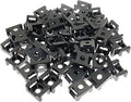 DGZZI Cable Tie Mount 100PCS 23 x 16 x 9mm Screw Type Saddle Shape Cradle Mounts Bases Clips Cable Holder Black