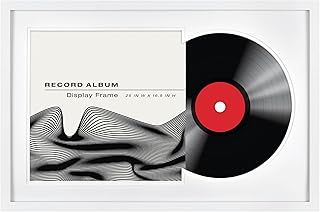MCS Double Matted Record Album Frame, 1-Pack (16.5"x25") White - LP Vinyl Display, .75" Profile, Vertical & Horizontal Wall Hanging Frame for Records, Album Covers, Jackets - Music Wall Decor