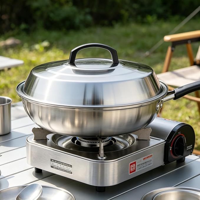 HaWare 12.6 Inch Cheese Melting Dome Wok Lids, Round Stainless Steel Basting Cover Lids with Heat Resistant Handle, for Flat Top Griddle Grill Cooking Indoor or Outdoor, Camp BBQ Accessories, 1 Dome