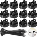 Magnetic Cable Zip Tie Mounts, 50 Pcs Magnets with 200 Pcs Cable Zip Ties, Multipurpose Magnetic Cable Holder for Cable Management, Wire Management Bases, Wire Cable Clips