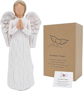 Guardian Angel Figurine - Prayer Angel Collectible, Encouragement Present for Hope and Healing