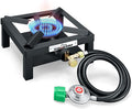 COOKAMP Propane Burner Angle Iron Camp Stove with CSA Listed Regulator and 4ft Hose (SA1200v2)
