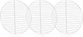 13.7" Round Grill Grates Set of 3, Leonyo Replacement Cooking Grates, Chromed Iron Steel Charcoal Grilling Rack Grid for 14" Charcoal Grill Replacement Parts