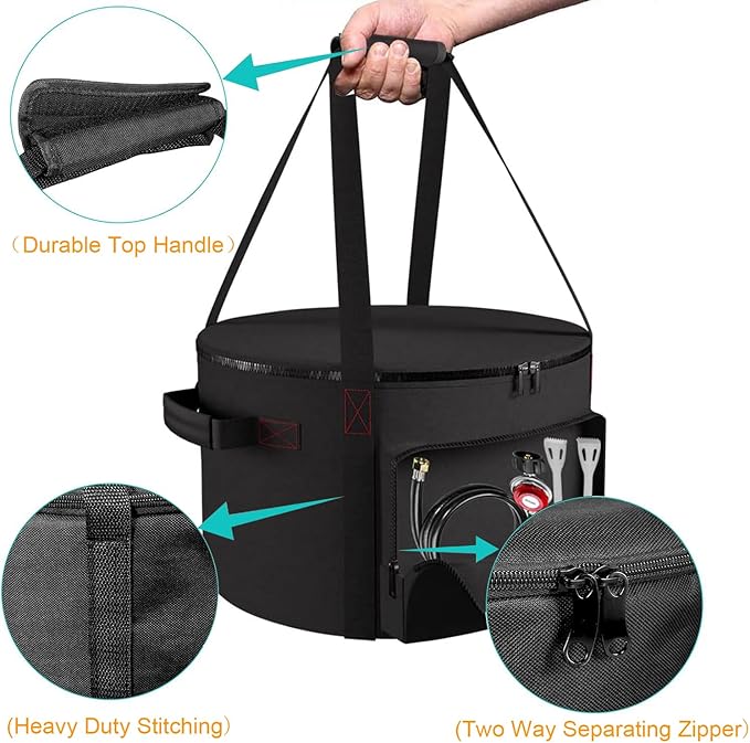 Carry Bag Fits for EAST OAK Fire Pit Smokeless 21'' Firepits, Carrying Bag for Portable Outdoor Bonfire Fire Pit Water-Resistant 21 Inch, Fit for 21'' Fireplaces for Outside