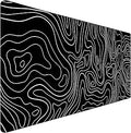 Large Mouse Pad, Big Desk Mat Large Office Desk Pad, Durable Extended Mouse Mat 31.5"x15.7" Mousepad with Non-Slip Rubber Base & Stitched Edge for Home Office Work, White Line