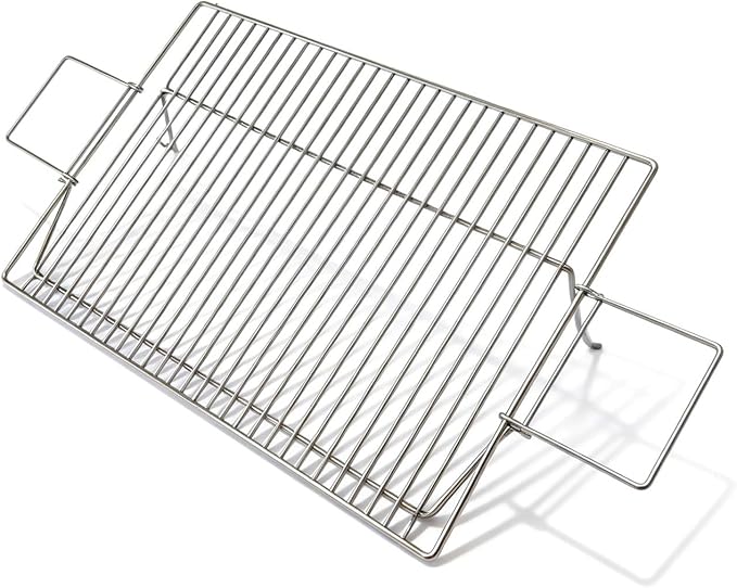Charmline Stainless Steel Grill Grate Replacement, Lift-Up BBQ Cooking Grid with Handles, Suitable for Charmline Portable Charcoal Grill, Ideal for Meat, Steak & Outdoor Camping (20x14in)