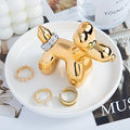 OSOPOLA Ceramic Golden Dog Jewelry Tray - Decorative Ring Holder Dish Key Tray Cute Jewelry Plate Trinket for Earrings,Necklaces,Women,Home Decor,Christmas Birthday Mother's Day Gifts HE02DG