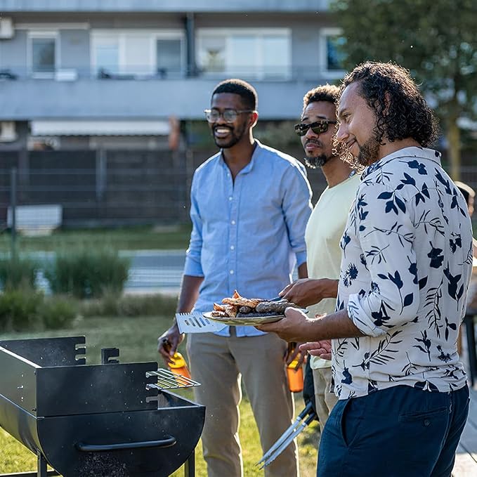 Charcoal Barrel Grill, Large Stainless Steel Grill For Backyard Camping Picnic and Party