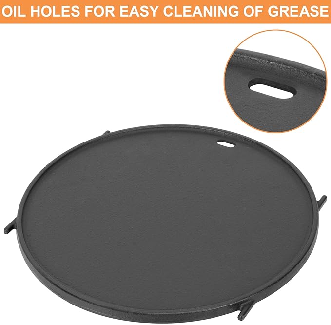 8834 65171 Griddle for Weber Gourmet BBQ System Sear Grate, for 22'' Weber Original Kettle Premium/Charcoal Grill Accessories, 22" Smokers, for Kettle Charcoal Grill Grate 22 inch, Cast Iron